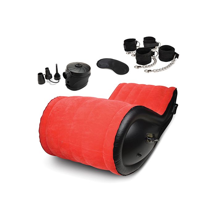 Lux Fetish 6-Piece Inflatable BDSM Sex Sofa in Red and Black