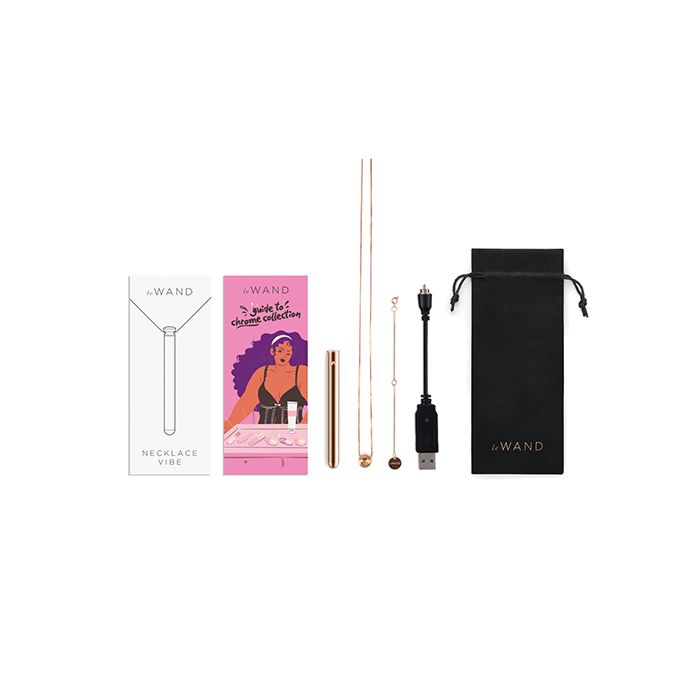 Le Wand Necklace Vibrator in Sleek Rose Gold Finish