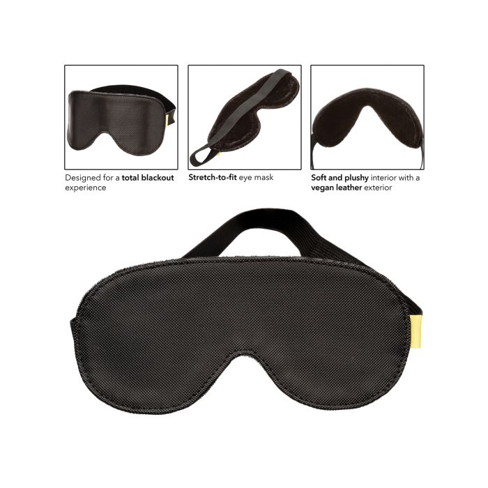 Boundless Blackout Sensory Eye Mask in Black Vegan Leather