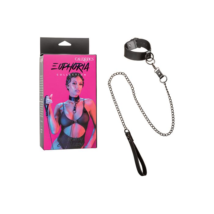 Euphoria Collection Collar with shimmering Chain Leash