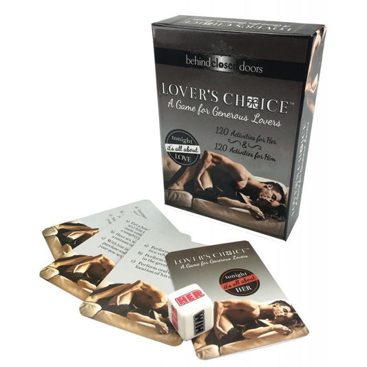 Lover's Choice Game Box with cards and die