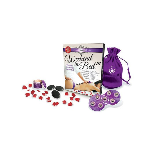 Weekend in Bed III Tantric Massage Kit with essential items for intimate connection