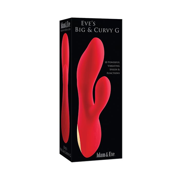 Adam & Eve's Big & Curvy G Dual Stimulating Vibe in Red and Gold