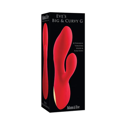 Adam & Eve's Big & Curvy G Dual Stimulating Vibe in Red and Gold