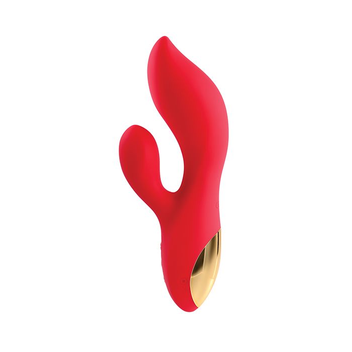 Adam & Eve's Big & Curvy G Dual Stimulating Vibe in Red and Gold