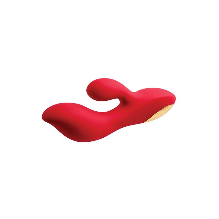 Adam & Eve's Big & Curvy G Dual Stimulating Vibe in Red and Gold