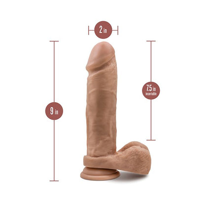 Blush Dr. Julian 9-inch mocha dildo with suction cup base