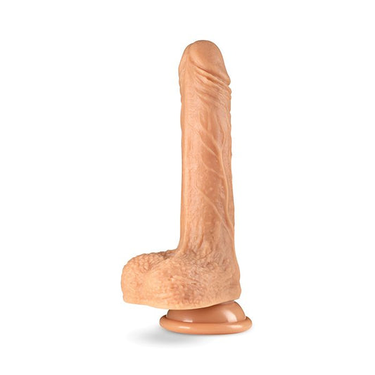 Blush Dr. Skin Silicone Thrusting Dildo in Vanilla Color