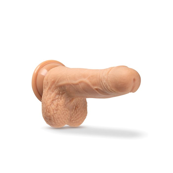 Blush Dr. Skin Silicone Thrusting Dildo in Vanilla Color