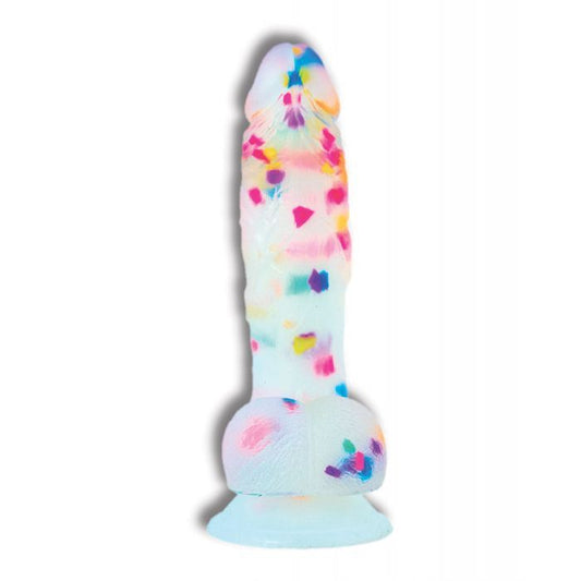 Party Marty 7.5 inch Frost Confetti Dildo with Rainbow Sprinkles