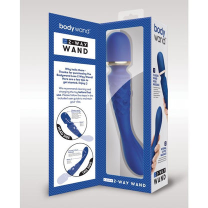 XGen Bodywand Luxe 2-Way Wand Massager in Blue on Flawless Nite