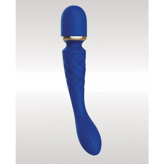 XGen Bodywand Luxe 2-Way Wand Massager in Blue on Flawless Nite