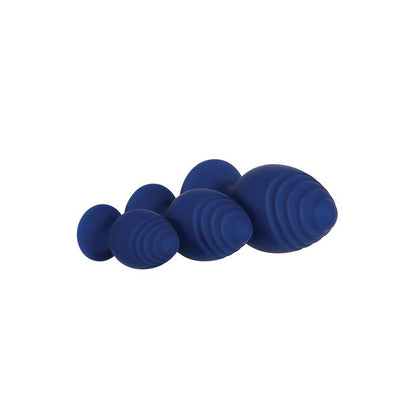 Evolved Get Your Groove Silicone Anal Plug Set in Blue