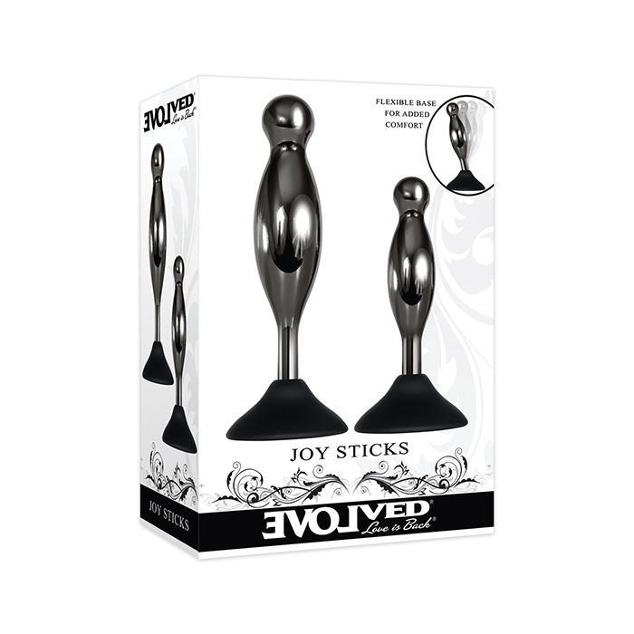 Evolved Joy Sticks 2-piece Plug Set in Black Chrome finish