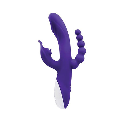 Evolved Lick Me Triple Stim Vibrator in Purple - Waterproof and Rechargeable