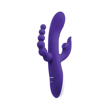 Evolved Lick Me Triple Stim Vibrator in Purple - Waterproof and Rechargeable