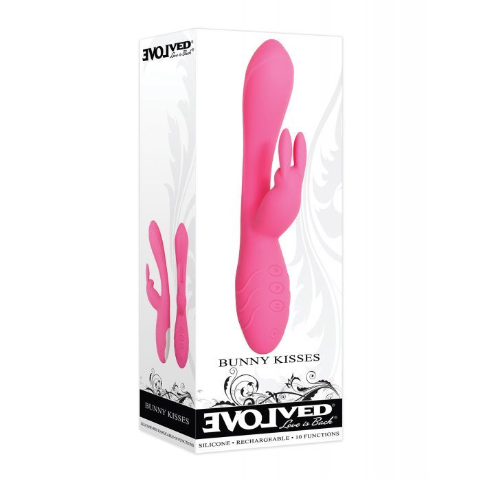 Evolved Bunny Kisses Pink Rabbit Vibrator with Dual Motors