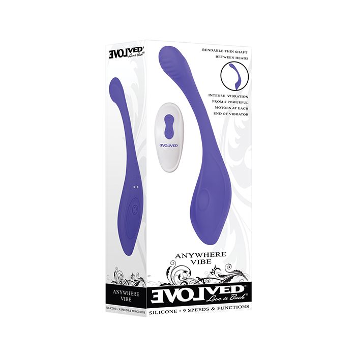 Evolved Anywhere Vibe Blue - Dual-End Waterproof Vibrator