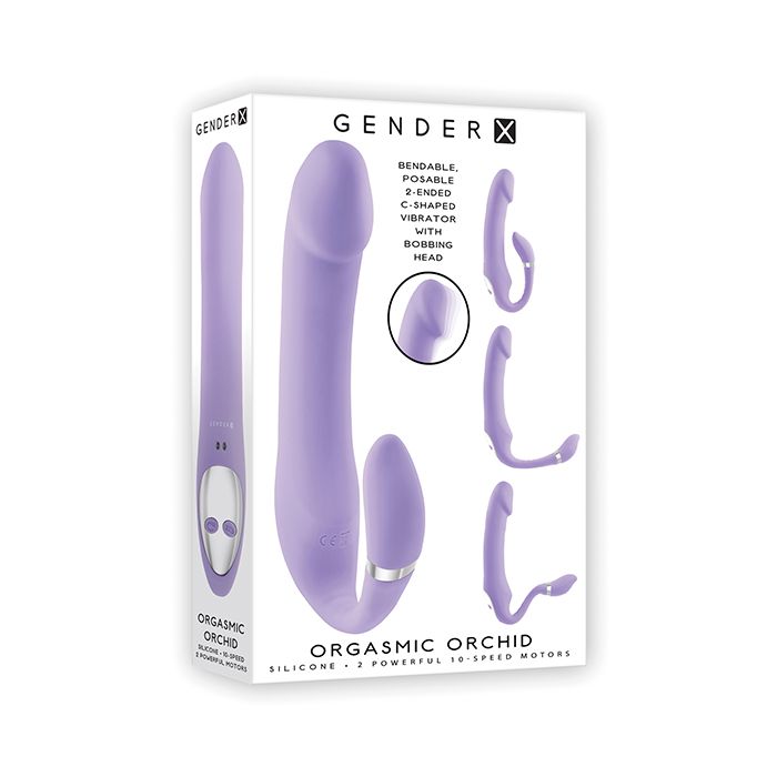 Orgasmic Orchid Poseable Vibrator in Purple with Dual Motors