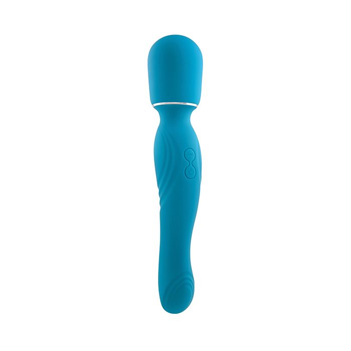 Double The Fun Teal Wand Vibrator with Dual Vibrating Ends