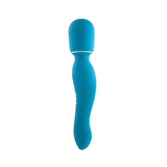 Double The Fun Teal Wand Vibrator with Dual Vibrating Ends