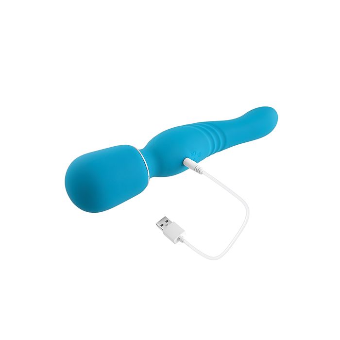 Double The Fun Teal Wand Vibrator with Dual Vibrating Ends