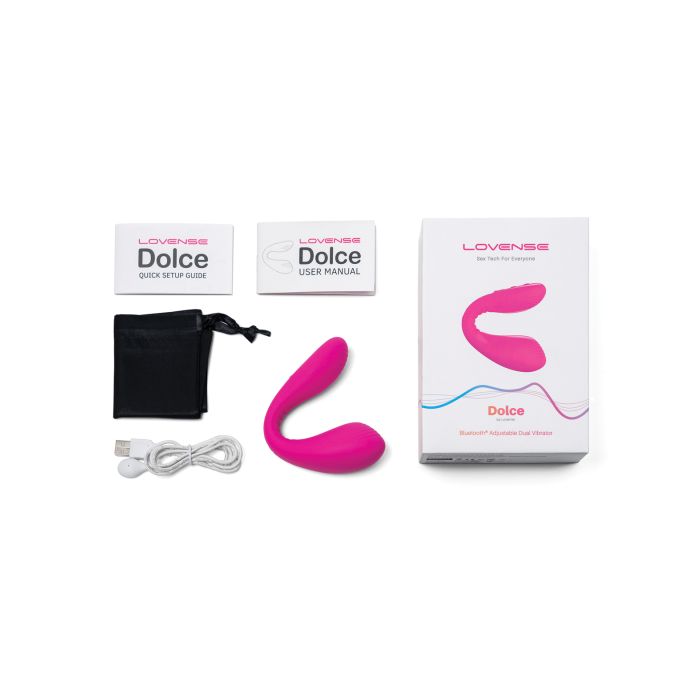 Lovense Dolce Pink Dual Stimulator - Elegant and Ergonomic Design