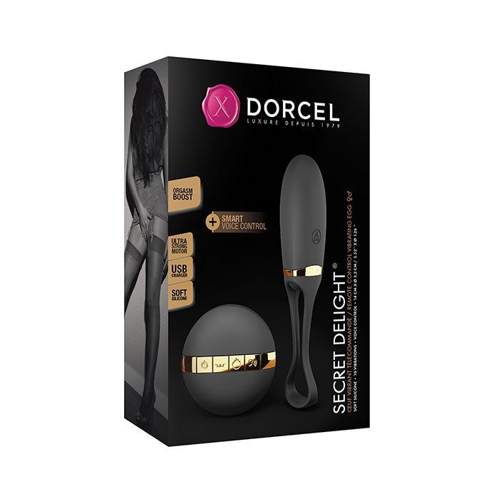 Dorcel Secret Delight Voice Control Egg in Black & Gold