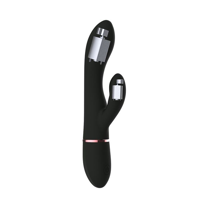 Dorcel Glam Rabbit Vibrator - Black/Gold