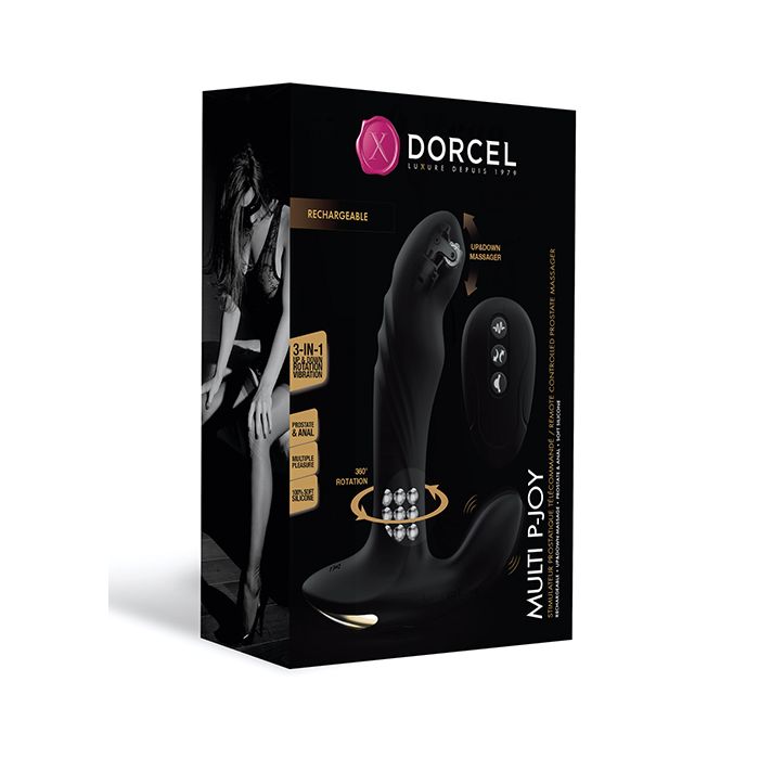 Dorcel Double Action Prostate Massager Black - Front View