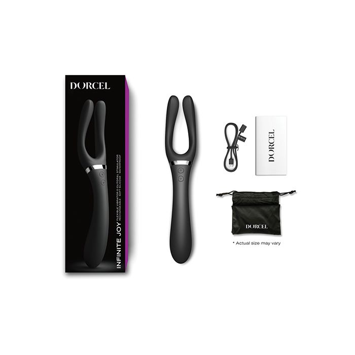 Dorcel Infinite Joy Bendable Forked Vibrator in Black