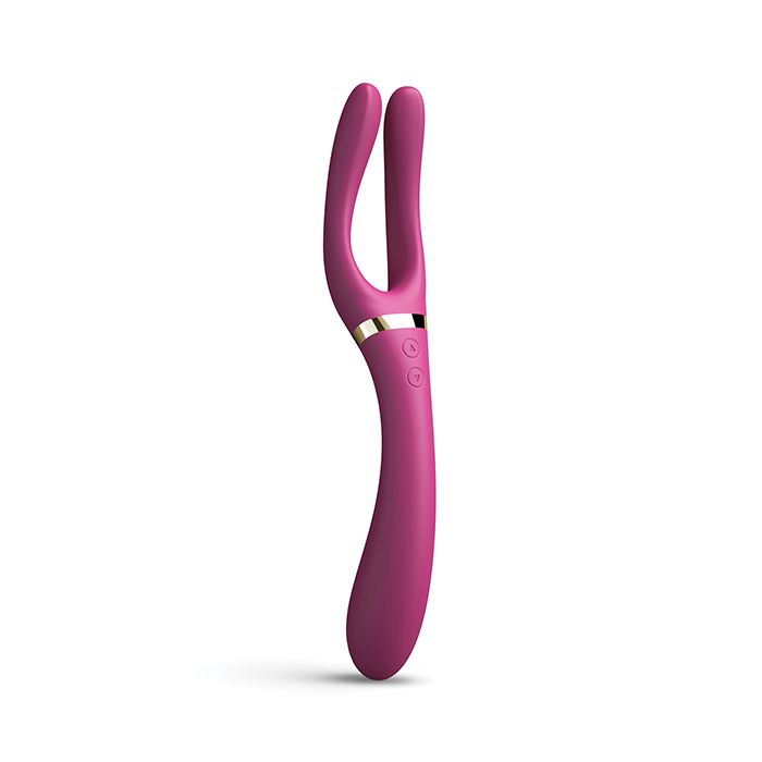 Dorcel Infinite Joy Bendable Forked Vibrator in Plum