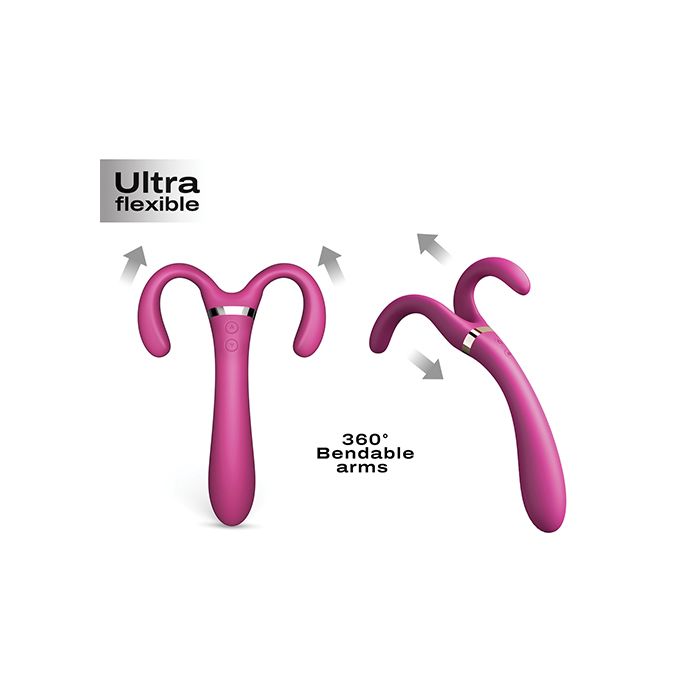 Dorcel Infinite Joy Bendable Forked Vibrator in Plum