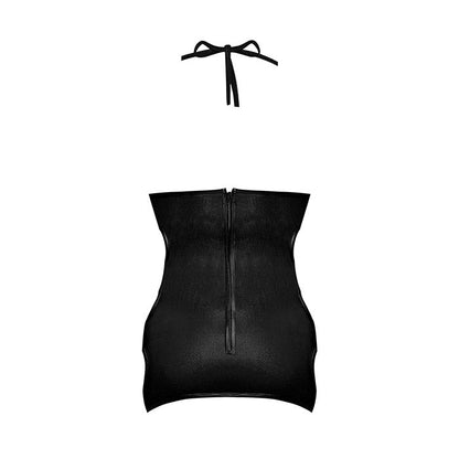 Lust Selene Keyhole Front Dress in Black with Zipper Back and Matching G-string