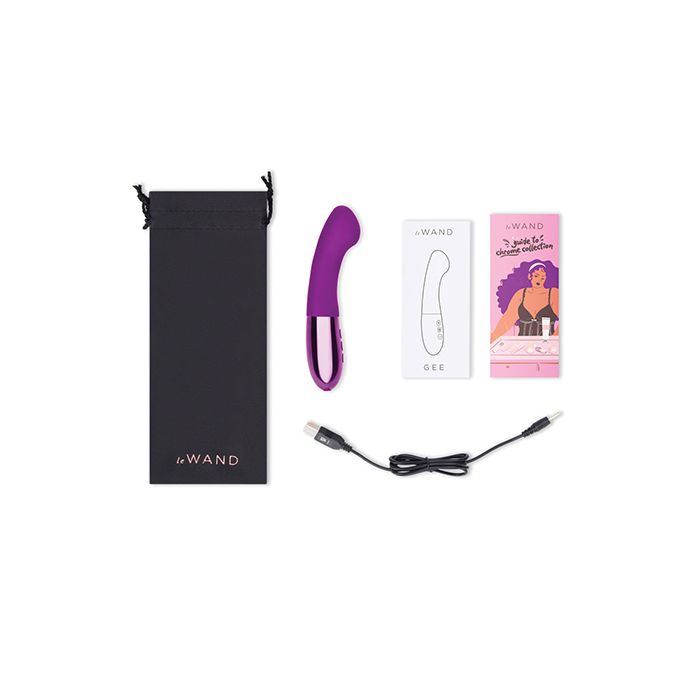 Le Wand GEE G-Spot Vibrator in Dark Cherry color