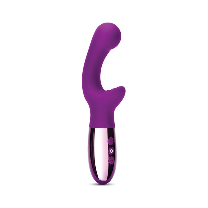 Le Wand XO Double Motor Wave Rechargeable Vibrator in Purple