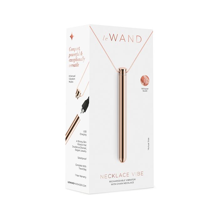 Le Wand Necklace Vibrator in Sleek Rose Gold Finish