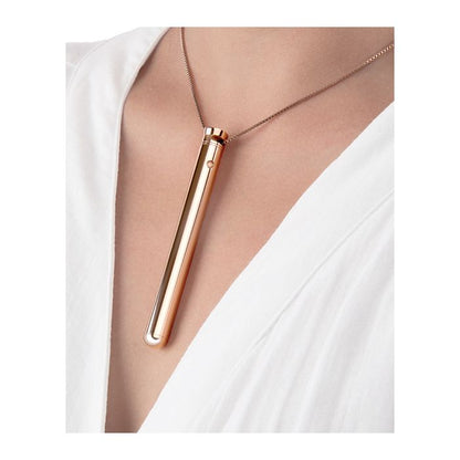 Le Wand Necklace Vibrator in Sleek Rose Gold Finish