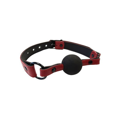 Burgundy Rouge Leather Ball Gag - Flawless Nite Product Image