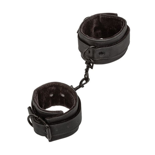 Black Boundless Ankle Cuffs with vegan leather finish