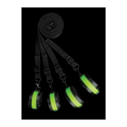 Ouch! Glow in the Dark Bed Bindings Restraint Kit on a bed