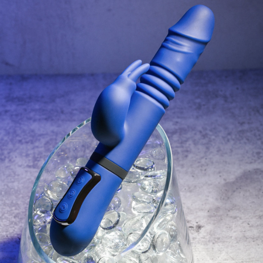 Flawless Nite's All in One Purple Rabbit Vibrator with thrusting and rotating features