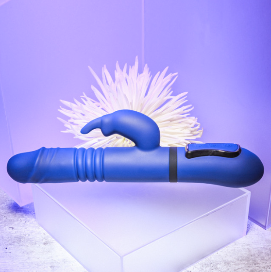 Flawless Nite's All in One Purple Rabbit Vibrator with thrusting and rotating features